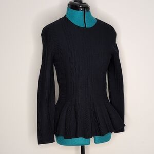 Ted Baker Navy Peplum Sweater Size 2